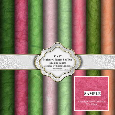 8" x 8" Faux Mulberry Paper - Set Two - Backing Papers
