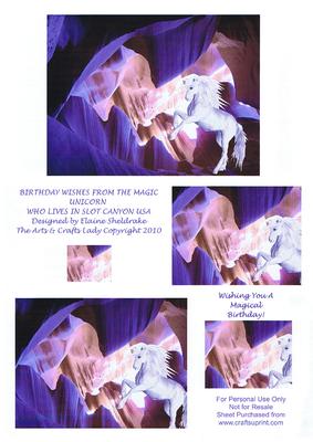 Birthday Wishes from the Magic Unicorn Slot Canyon Usa