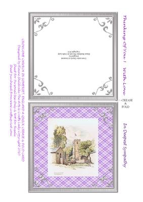 Crowcombe Church in Somerset Quick Cut & Fold Sympathy Card