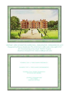 Burton-agnes Hall, Burlington, Yorkshire Quick Card Birthday