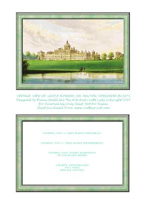 Castle Howard Nr. Malton Yorkshire in 1875 Quick Birthday