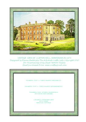 Clifton Hall in Hampshire in 1875 Birthdays Etc.