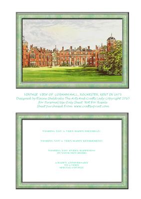 Cobham Hall, Rochester, Kent in 1875 Birthdays Etc.