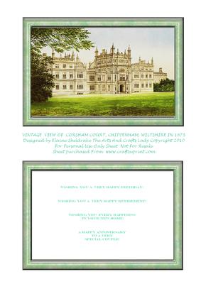 Corsham Court Chippenham Wiltshire in 1875 Birthdays Etc.