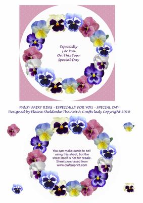 Pansy Fairy Ring Special Day for Anniversary Birthday Etc.