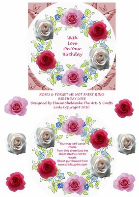 Roses & Forget Me Not Fairy Ring - Birthday Love