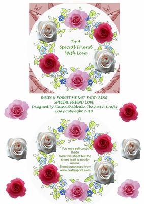 Roses & Forget Me Not Fairy Ring - Friend with Love