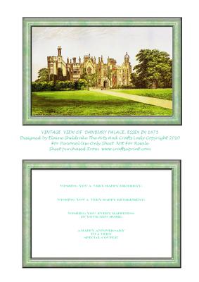 Danbury Palace Essex England in 1875 for Birthdays Etc.