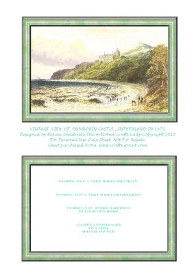 Dunrobin Castle Sutherland Scotland in 1875 Birthdays Etc.