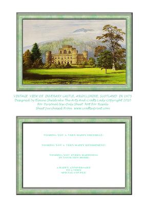 Inverary Castle Argyllshire Scotland in 1875