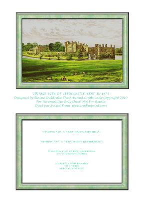 Leeds Castle Kent England in 1875 Retirement New Home Birthd