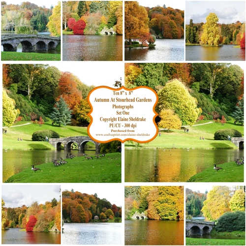 Autumn At Stourhead Gardens Ten 8 x 8 Photographs PU/CU 300dpi