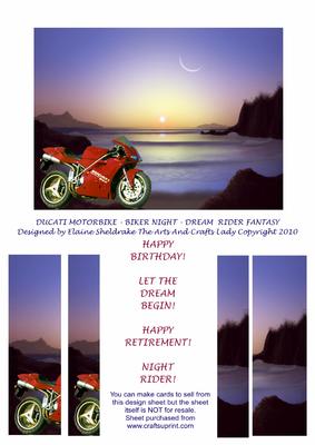 Ducati Motorbike - Biker Night - Dream Rider Fantasy
