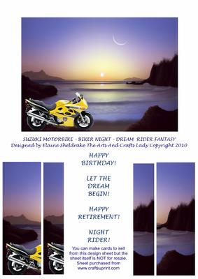 Suzuki Motorbike - Biker Dream - Night Rider Fantasy