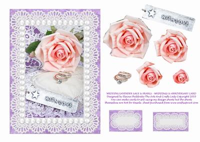 Wedding Lavender with Love Lace Pearls & Rose