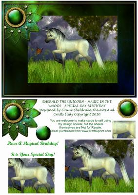 Emerald the Unicorn - Magic in the Woods - Your Special Day