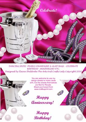Dancing Shoes Pearls Champagne & Pink Glad Rags Celebrate