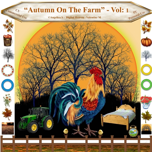 Autumn On The Farm - Vol: 1 - CU/PU Designers Resource For Scrapbooking, Card Making & Paper Crafts