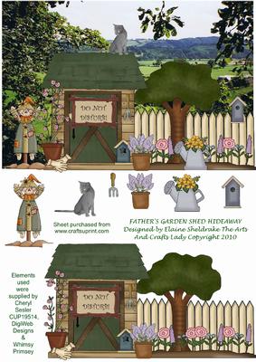 Father's Flower Garden Shed Hideaway Do Not Disturb