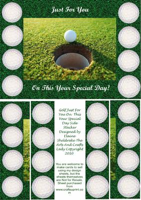 Golf Just for You on This You're Special Day Side Stacker