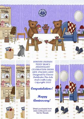 Forever Friends Anniversary Teddy Bears Celebration Drink