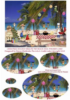 Christmas Holidays Bbq on the Paradise Beach Oval Pyramid