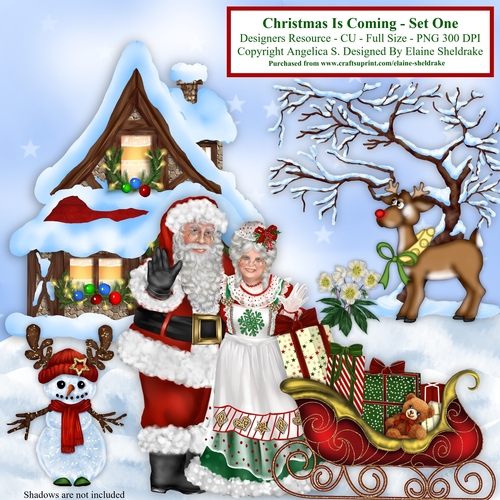 Christmas Is Coming - Set One - Designers Resource - CU PNG 300 DPI