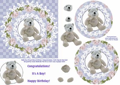 Teddy Bear Ring O Roses Birthday / New Baby Boy Step by Ste