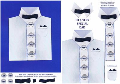 Posh Shirt & Bow Tie Very Special Dad Decoupage Card