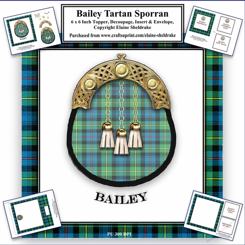Bailey Tartan Sporran Card Kit