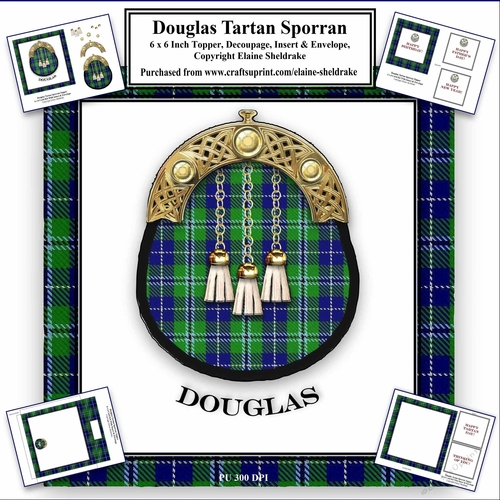 Douglas Tartan Sporran Card Kit
