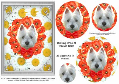 All Westies Go to Heaven West Highland Terrier Sympathy Card