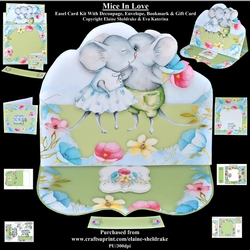 Mice In Love - Easel Card Kit