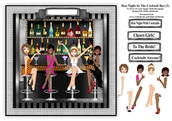 Hen Night In The Cocktail Bar (2) - Card Topper & Decoupage