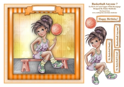 Basketball Anyone?- Square Card Topper & Decoupage