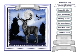 Winter Stag - Card Topper To Fit An 8 x 8 Comfortably