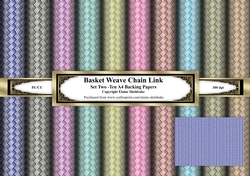 Basket Weave Chain Link - Set Two - Ten A4 Sheets of Backing Paper