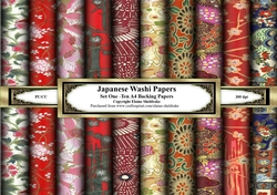 Japanese Washi Papers - Set One - Ten A4 Sheets
