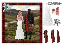 Scottish Wedding (1) - 7.5 x 75 Card Topper & Decoupage