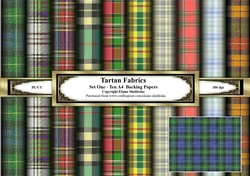Tartan Fabrics - Set One - Ten A4 Papers
