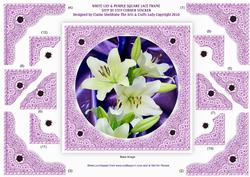 White Lily & Purple Square Lace