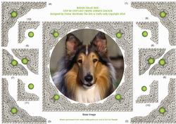 Rough Collie Dog - Step by Step Lace Frame Corner Stacker