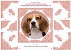 Beagle Puupy Hound Dog Sbys Lace Framed Corner Stacker