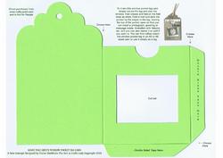 Giant Pale Green Window Pocket Tag Card