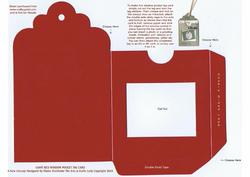 Giant Red Window Pocket Tag Card