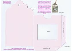 Giant Pale Pink Window Pocket Tag Card