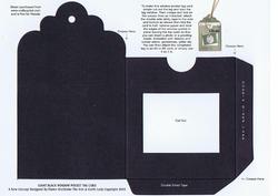 Giant Black Window Pocket Tag Card