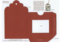 Giant Brown Window Pocket Tag Card
