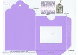 Giant Lavender Window Pocket Tag Card