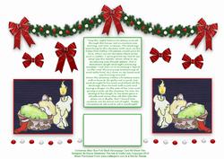 Christmas Mice Duo Fold Back 3 Panel Decoupage for Card